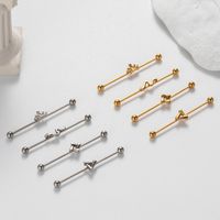 1 Piece Simple Style Crown Snake Plating 316 Stainless Steel  Ear Studs main image 4
