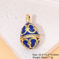 Classic Style Streetwear Geometric Moon Heart Shape 18k Gold Plated Zircon Copper Wholesale Charms sku image 15