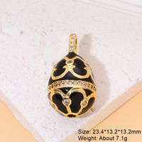 Classic Style Streetwear Geometric Moon Heart Shape 18k Gold Plated Zircon Copper Wholesale Charms sku image 16