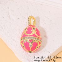 Classic Style Streetwear Geometric Moon Heart Shape 18k Gold Plated Zircon Copper Wholesale Charms sku image 14