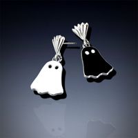 1 Pair Funny Ghost Plating Metal Silver Plated Ear Studs main image 1