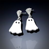 1 Pair Funny Ghost Plating Metal Silver Plated Ear Studs main image 5