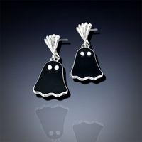 1 Pair Funny Ghost Plating Metal Silver Plated Ear Studs main image 4