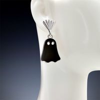 1 Pair Funny Ghost Plating Metal Silver Plated Ear Studs main image 3