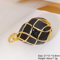 Classic Style Streetwear Geometric Moon Heart Shape 18k Gold Plated Zircon Copper Wholesale Charms sku image 6
