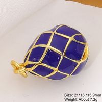 Classic Style Streetwear Geometric Moon Heart Shape 18k Gold Plated Zircon Copper Wholesale Charms sku image 3