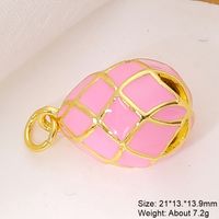 Classic Style Streetwear Geometric Moon Heart Shape 18k Gold Plated Zircon Copper Wholesale Charms sku image 4