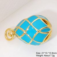 Classic Style Streetwear Geometric Moon Heart Shape 18k Gold Plated Zircon Copper Wholesale Charms sku image 5