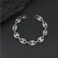 304 Stainless Steel Retro Plating Pig Nose Bracelets Necklace sku image 1