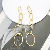 1 Pair Simple Style Solid Color Plating Alloy Drop Earrings main image 3