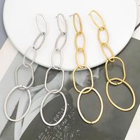1 Pair Simple Style Solid Color Plating Alloy Drop Earrings main image 6
