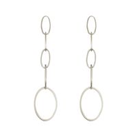 1 Pair Simple Style Solid Color Plating Alloy Drop Earrings sku image 1