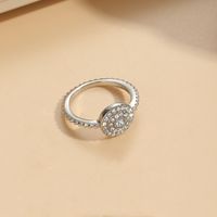 Commute Round Alloy Asymmetrical Plating Inlay Rhinestones Gold Plated Unisex Rings sku image 9