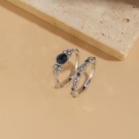 Commute Round Alloy Asymmetrical Plating Inlay Rhinestones Gold Plated Unisex Rings sku image 13