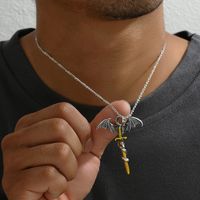 Retro Dragon Alloy Plating Gold Plated Men's Pendant Necklace main image 2