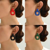 1 Pair Retro Square Arylic Women's Earrings main image 11