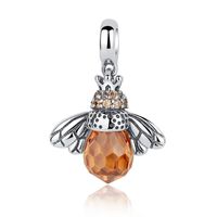 Elegant Lady Animal Bee Dragonfly Zircon Sterling Silver Wholesale Jewelry Accessories sku image 4