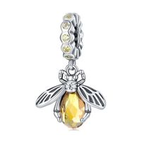 Elegant Lady Animal Bee Dragonfly Zircon Sterling Silver Wholesale Jewelry Accessories sku image 1