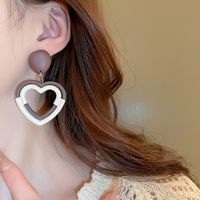1 Pair Modern Style Heart Shape Plating Alloy Drop Earrings main image 5