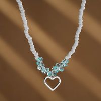 Simple Style Heart Shape Alloy Beaded Women's Necklace main image 4