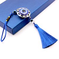 Ccb Creux Cercle Pêche Coeur Bleu Turquie Evil Tassel Voiture Pendentif Personnalisé Pendentif Accessoires main image 6