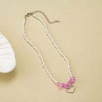 Simple Style Heart Shape Alloy Beaded Women's Necklace sku image 2
