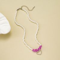 Simple Style Heart Shape Alloy Beaded Women's Necklace sku image 3
