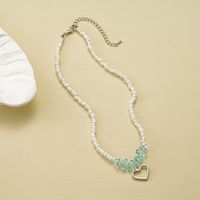 Simple Style Heart Shape Alloy Beaded Women's Necklace sku image 4