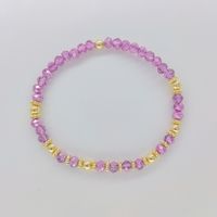 Modern Style Heart Shape Solid Color Glass Knitting Women's Bracelets sku image 1