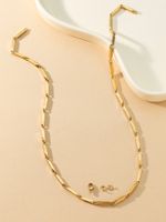 Einfacher Stil Einfarbig Rostfreier Stahl Überzug Vergoldet Männer Halskette main image 5