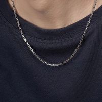 Einfacher Stil Einfarbig Rostfreier Stahl Überzug Vergoldet Männer Halskette main image 6