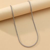 Einfacher Stil Einfarbig Rostfreier Stahl Überzug Vergoldet Männer Halskette sku image 5