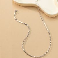Simple Style Solid Color Stainless Steel Plating Gold Plated Men's Necklace sku image 2