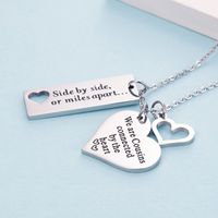 Hip-hop Heart Shape Stainless Steel Polishing Plating Gold Plated Unisex Pendant Necklace main image 3