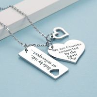Hip-hop Heart Shape Stainless Steel Polishing Plating Gold Plated Unisex Pendant Necklace main image 1