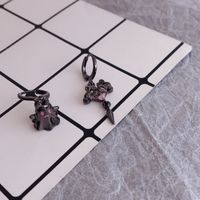1 Pair Cute Vintage Style Funny Ghost Plating Inlay Copper Alloy Zircon Drop Earrings main image 5