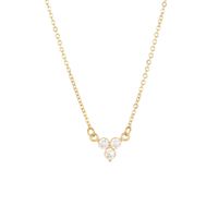 Simple Style Round Dots Stainless Steel White Gold Plated Gold Plated Zircon Pendant Necklace In Bulk sku image 1