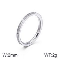 Titanium Steel 18K Gold Plated Simple Style Inlay Solid Color Rhinestones Rings sku image 12