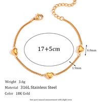Simple Style Heart Shape Stainless Steel 18k Gold Plated Pendant Necklace In Bulk sku image 1