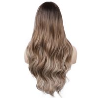 Women's Chemical Fiber High-temperature Fiber Natural Long Curly Hair Fashion Wig Khaki Wig Wigs main image 7