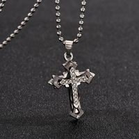 Hip Hop Rétro Traverser Alliage Incruster Strass Hommes Pendentif main image 5