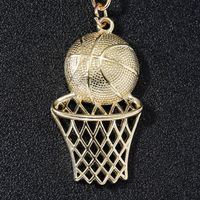Hip-hop Retro Basketball Alloy Plating Gold Plated Keychain main image 3