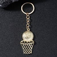 Hip-hop Retro Basketball Alloy Plating Gold Plated Keychain main image 2
