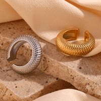 1 Pair Vintage Style Classic Style Solid Color Plating Stainless Steel 18k Gold Plated Ear Studs main image 1