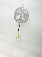 Vintage Style Pastoral Simple Style Crystal Life Tree Stainless Steel Pendant main image 5