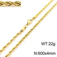 Stainless Steel Titanium Steel 18K Gold Plated Casual Simple Style Plating Solid Color Necklace sku image 15