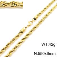 Stainless Steel Titanium Steel 18K Gold Plated Casual Simple Style Plating Solid Color Necklace sku image 21