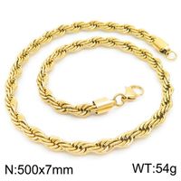 Stainless Steel Titanium Steel 18K Gold Plated Casual Simple Style Plating Solid Color Necklace sku image 23