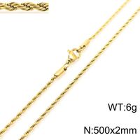 Stainless Steel Titanium Steel 18K Gold Plated Casual Simple Style Plating Solid Color Necklace sku image 2
