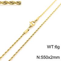 Stainless Steel Titanium Steel 18K Gold Plated Casual Simple Style Plating Solid Color Necklace sku image 5